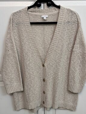 J. Jill Light Tan Cardigan Knit Sweater Size J. Jill XL  NWOT FINAL$